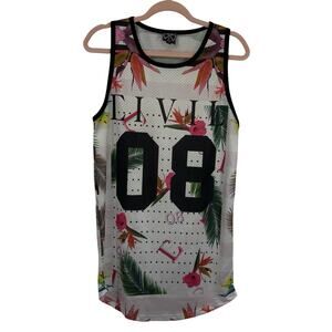 Civil Regime Tropical 08 Mesh Basketball Jersey Vest Dress Women Size Small
